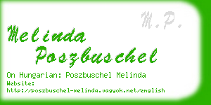 melinda poszbuschel business card